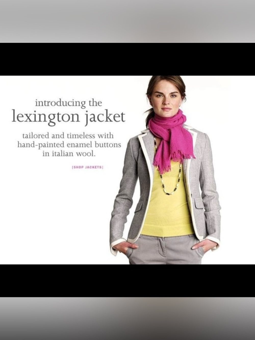 J.Crew Lexington blazer jacket Heather Gray Ivory